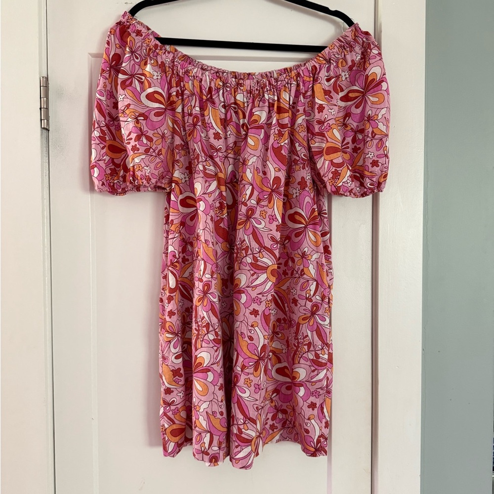Boho Mod Off-Shoulder Summer Dress Medium